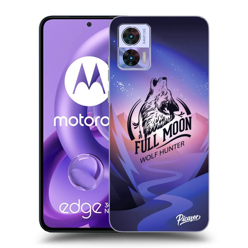 Motorola Edge 30 Neo Hülle - Schwarzes Silikon - Wolf