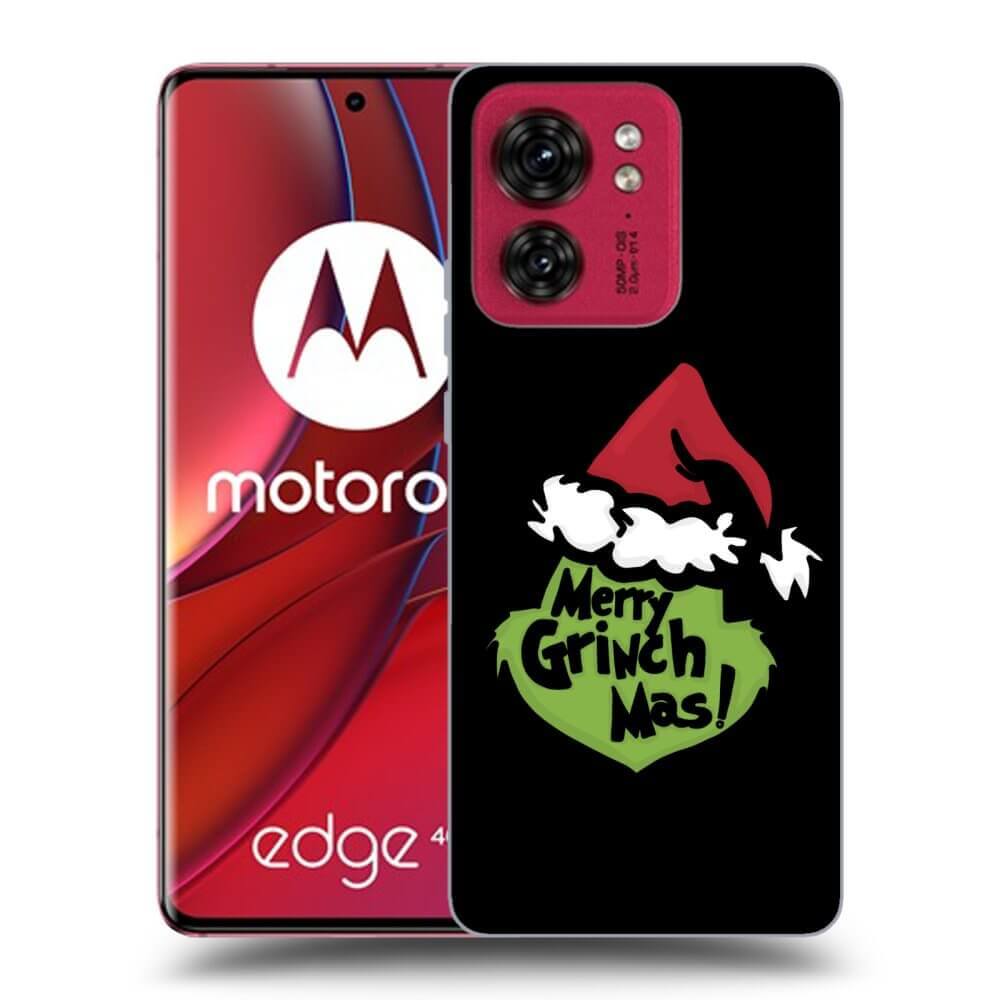Motorola Edge 40 Hülle - Schwarzes Silikon - Grinch 2