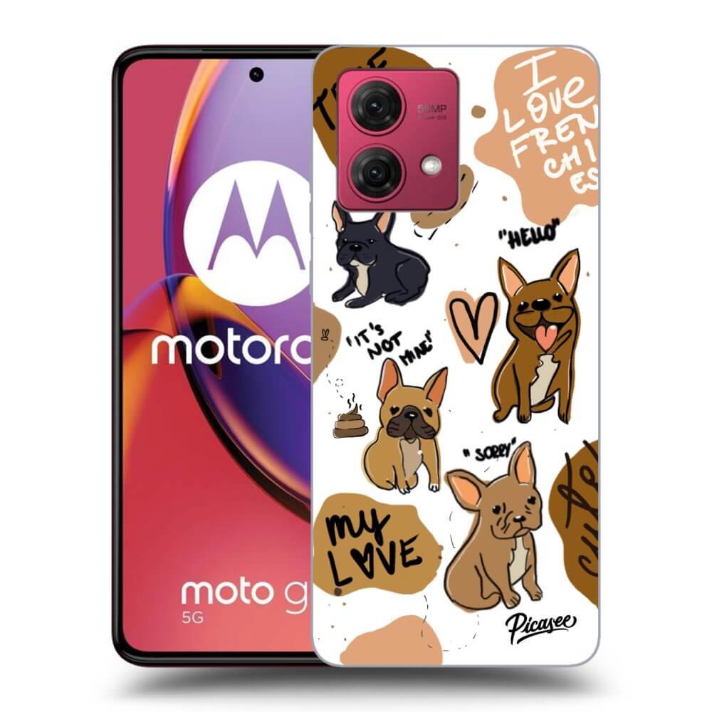 Motorola Moto G84 5G Hülle - Schwarzes Silikon - Frenchies