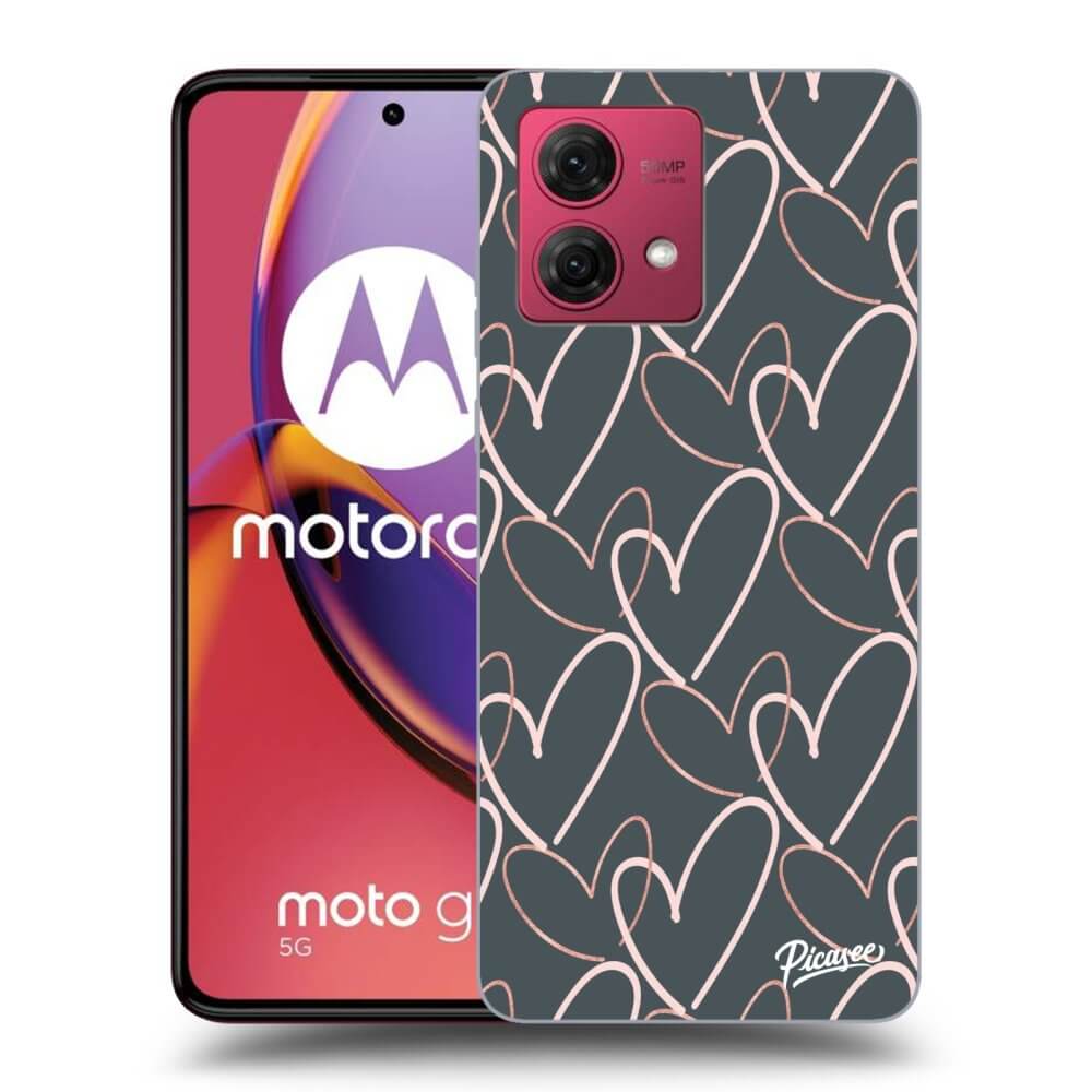 Motorola Moto G84 5G Hülle - Schwarzes Silikon - Viel Liebe