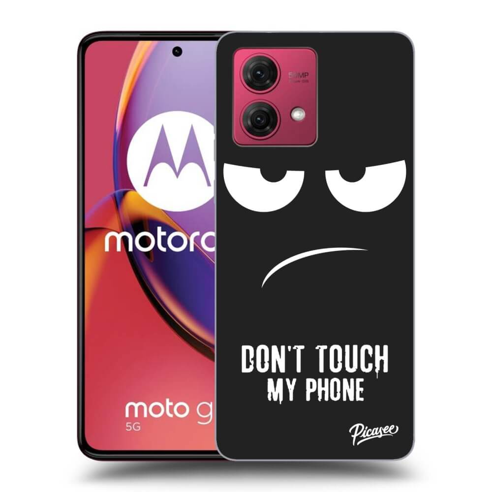 Motorola Moto G84 5G Hülle - Schwarzes Silikon - Don't Touch My Phone