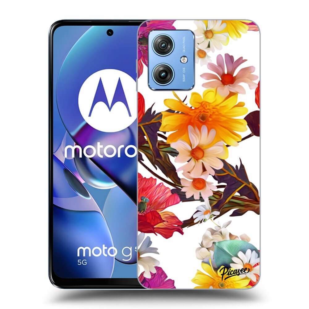Motorola Moto G54 5G Hülle - Transparentes Silikon - Meadow