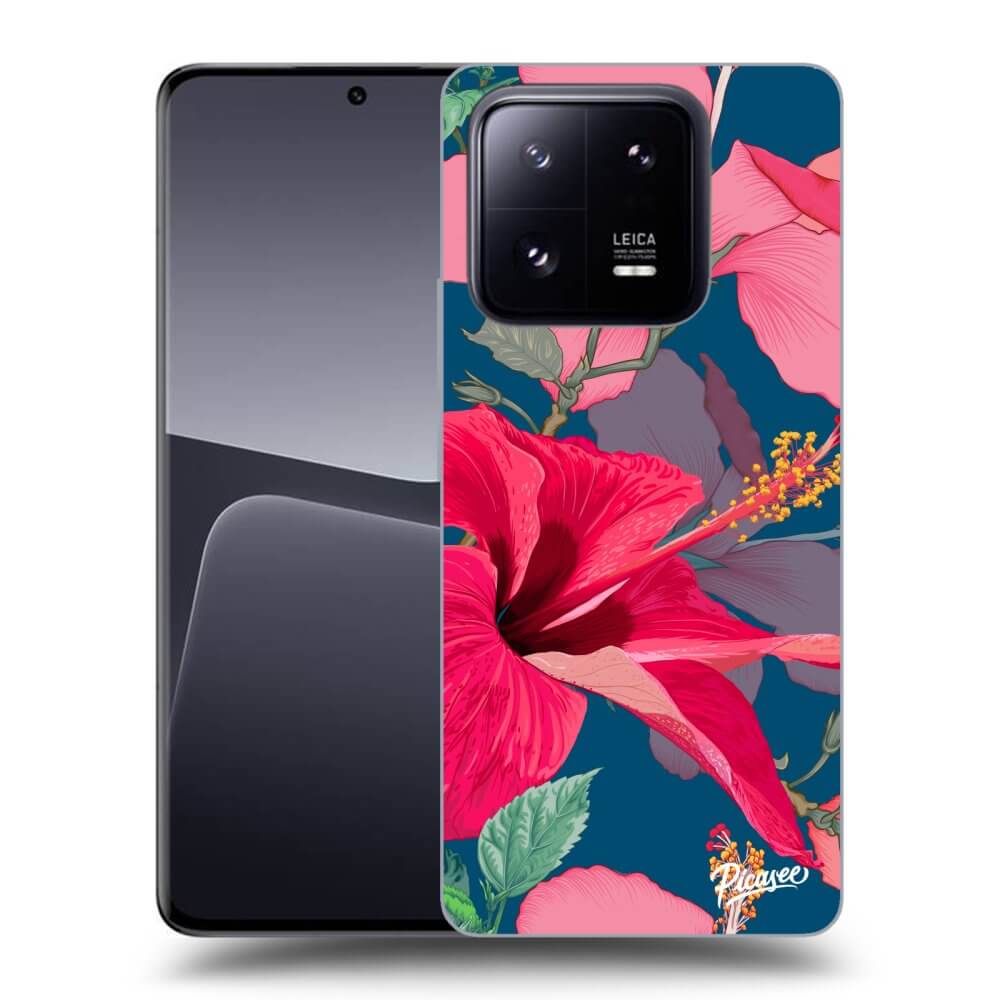 Xiaomi 14 Hülle - Transparentes Silikon - Hibiscus