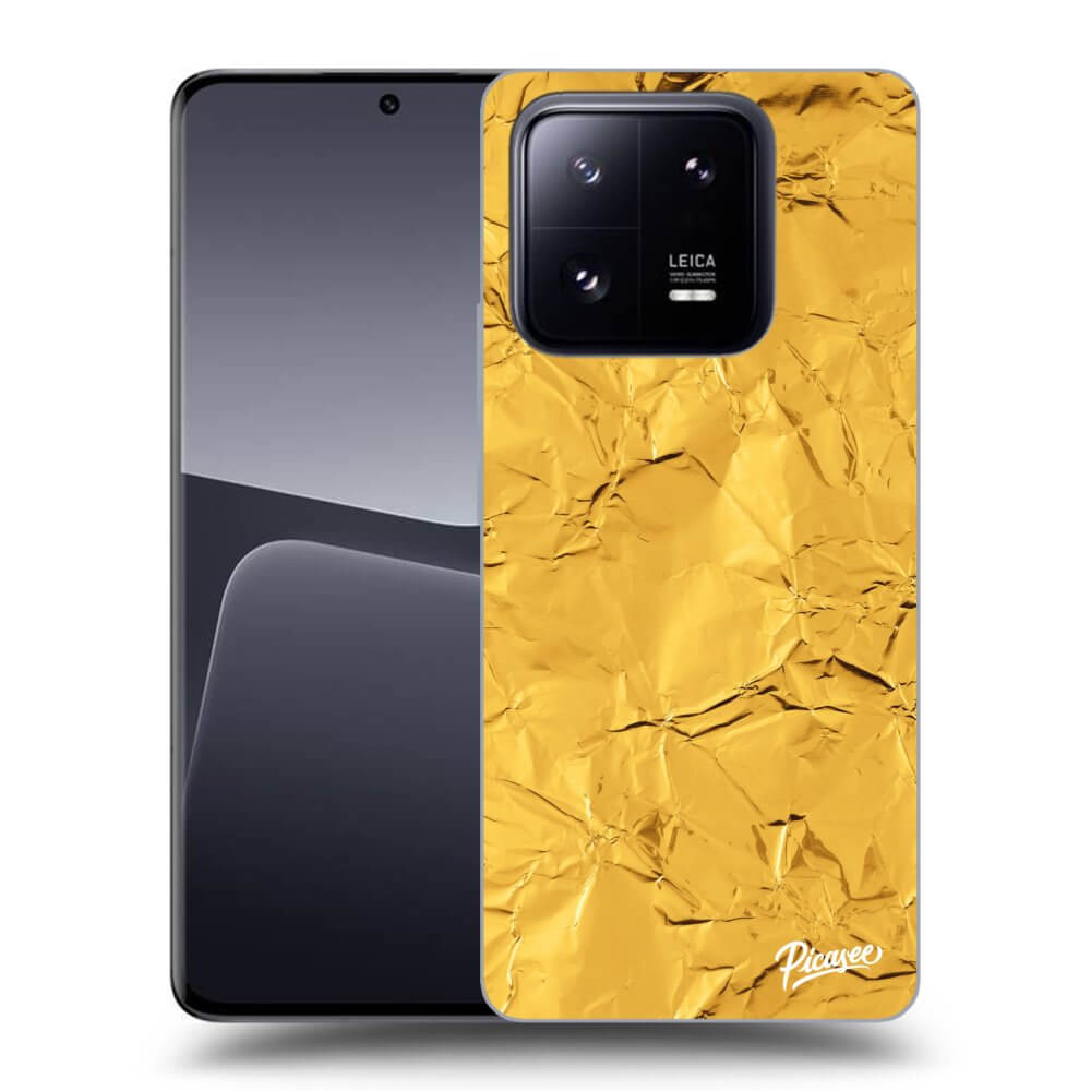 Xiaomi 14 Hülle - Schwarzes Silikon - Gold