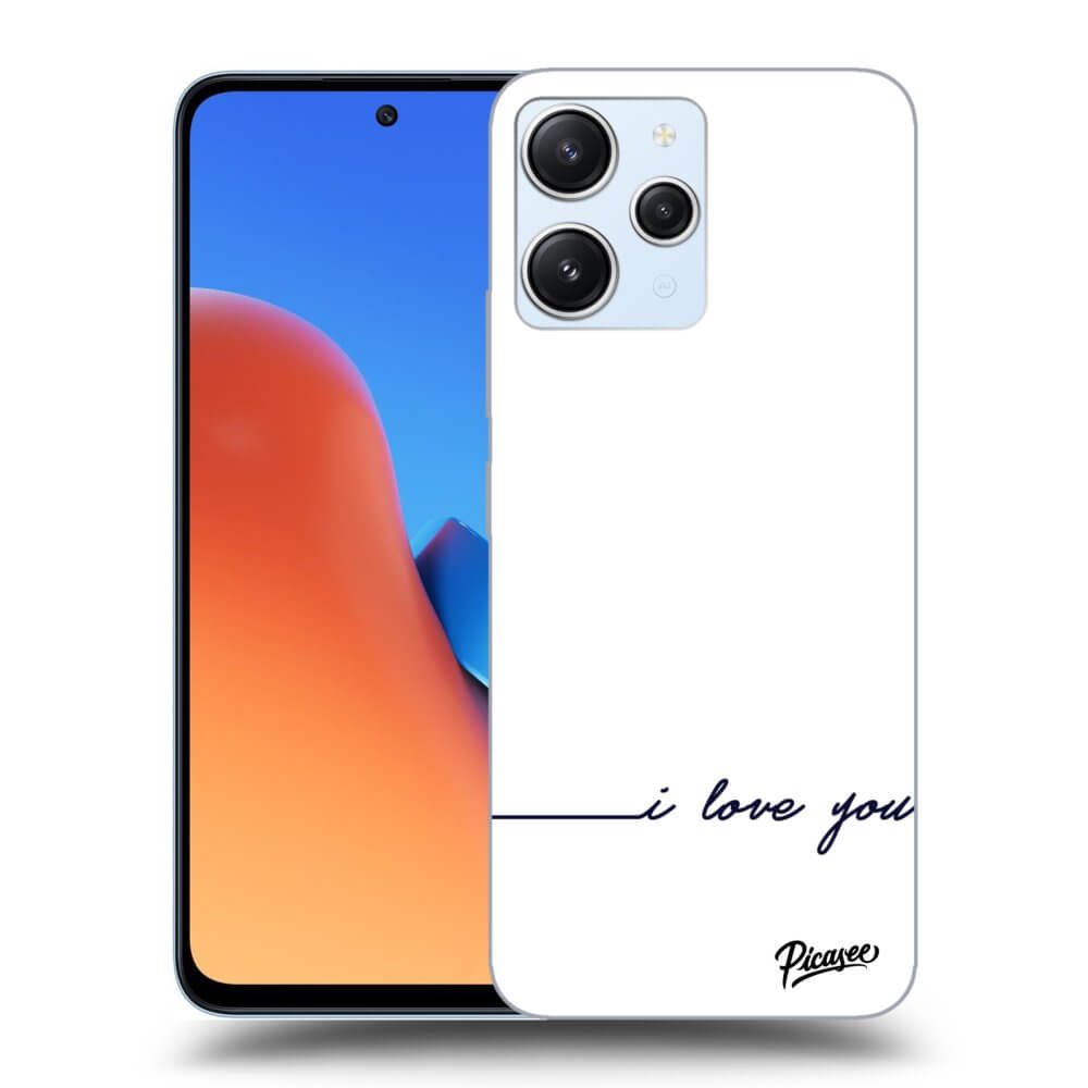 Xiaomi Redmi 12 5G Hülle - Schwarzes Silikon - I Love You