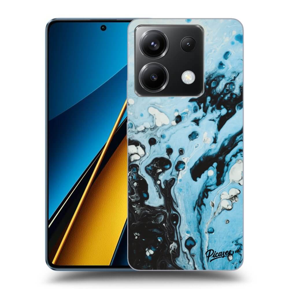 Xiaomi Poco X6 Hülle - Schwarzes Silikon - Organic Blue