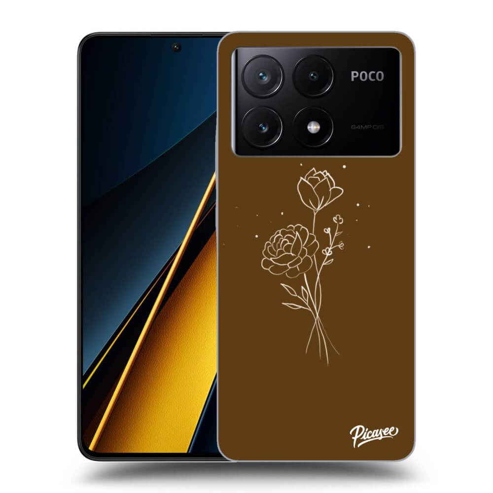 ULTIMATE CASE Für Xiaomi Poco X6 Pro - Brown Flowers