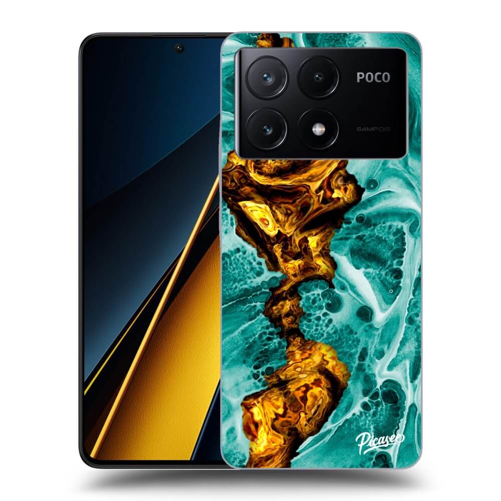 Xiaomi Poco X6 Pro Hülle - Transparentes Silikon - Goldsky