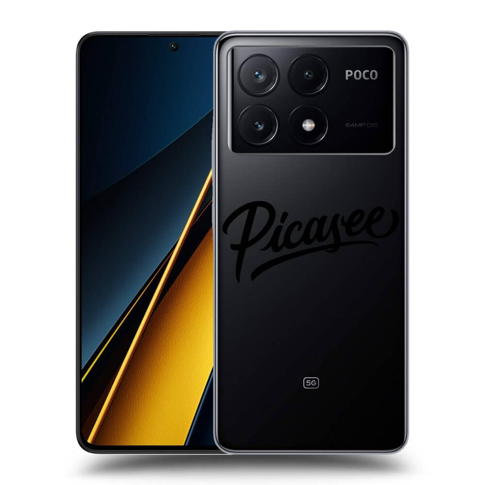 Xiaomi Poco X6 Pro Hülle - Transparentes Silikon - Picasee - Black