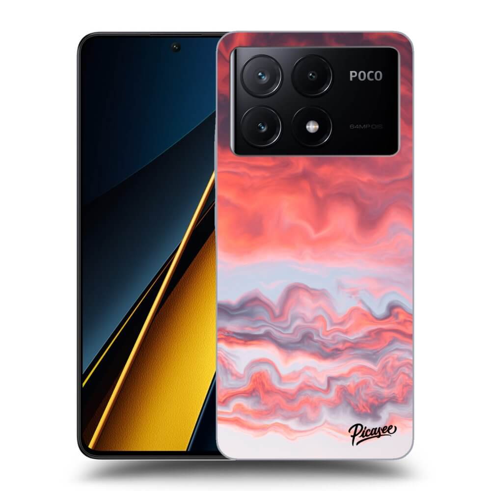 Xiaomi Poco X6 Pro Hülle - Transparentes Silikon - Sunset