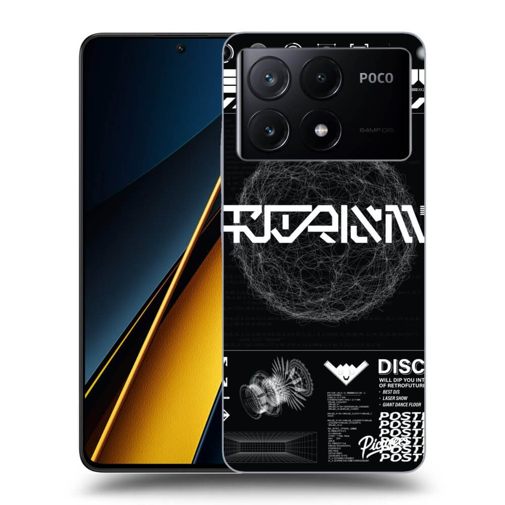 Xiaomi Poco X6 Pro Hülle - Transparentes Silikon - BLACK DISCO