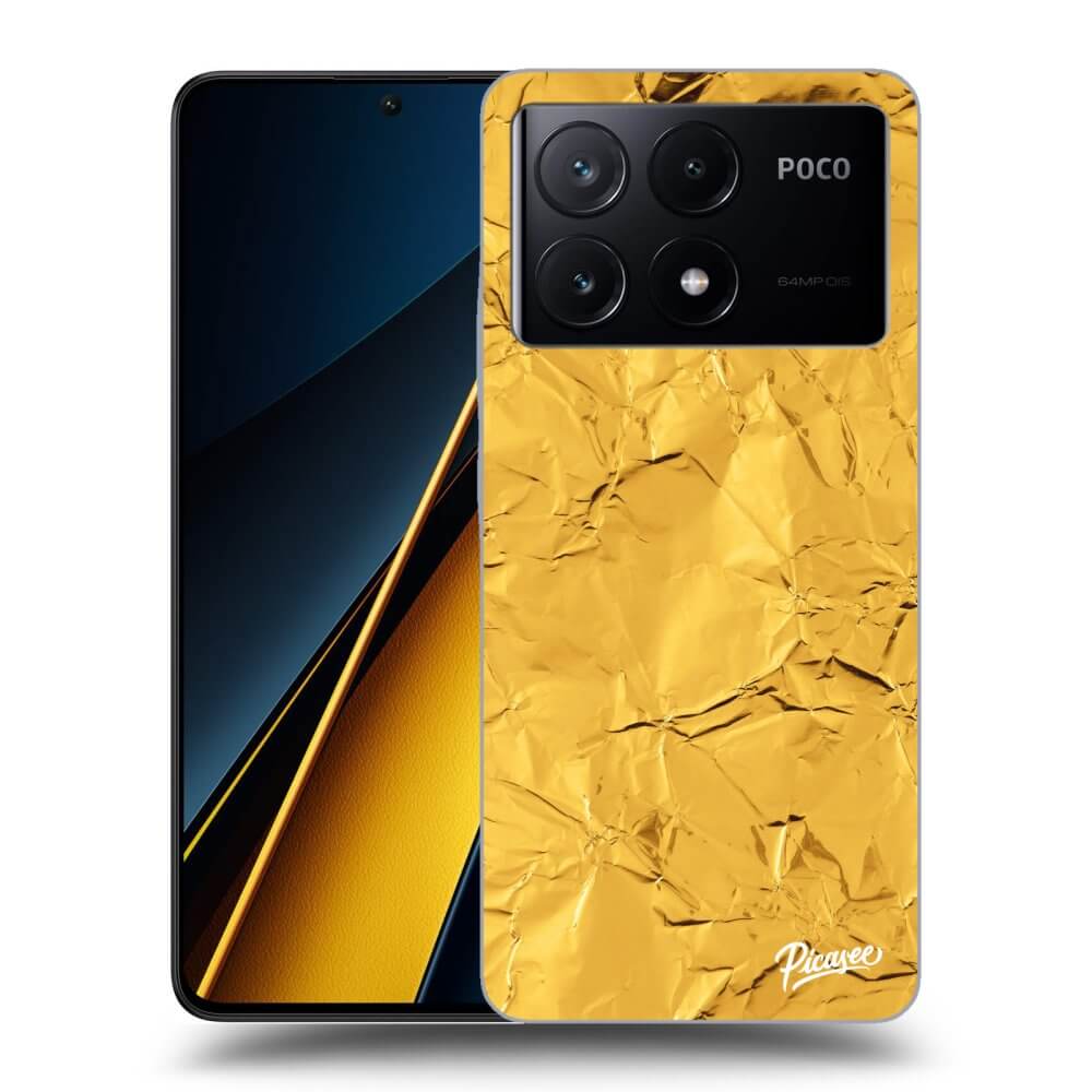 Xiaomi Poco X6 Pro Hülle - Transparentes Silikon - Gold