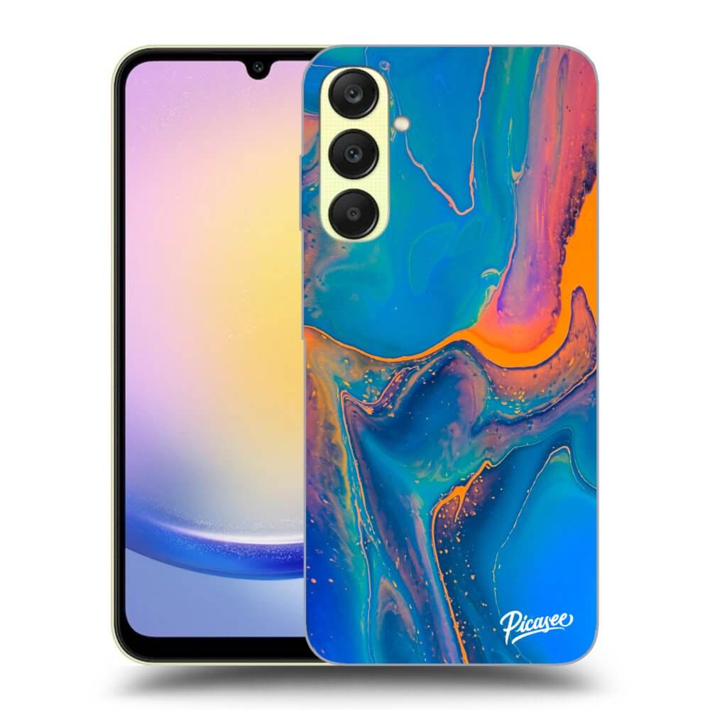 Samsung Galaxy A25 A256B 5G Hülle - Transparentes Silikon - Rainbow