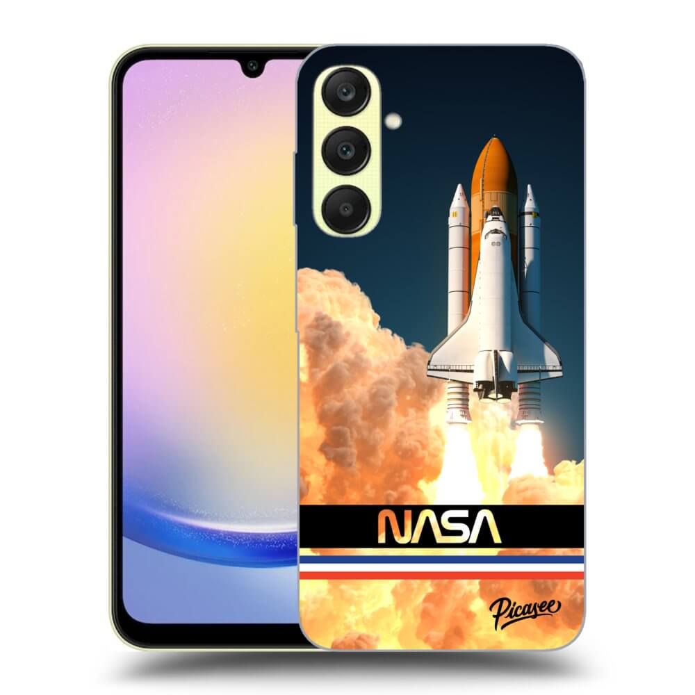 Samsung Galaxy A25 A256B 5G Hülle - Transparentes Silikon - Space Shuttle