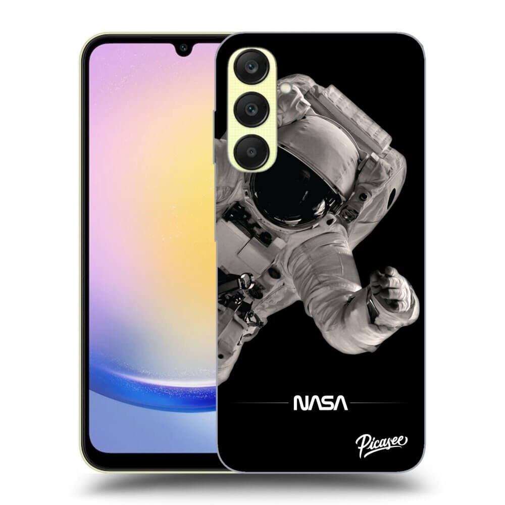 Samsung Galaxy A25 A256B 5G Hülle - Schwarzes Silikon - Astronaut Big