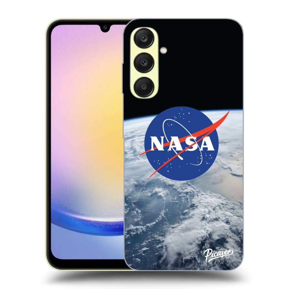 Samsung Galaxy A25 A256B 5G Hülle - Schwarzes Silikon - Nasa Earth