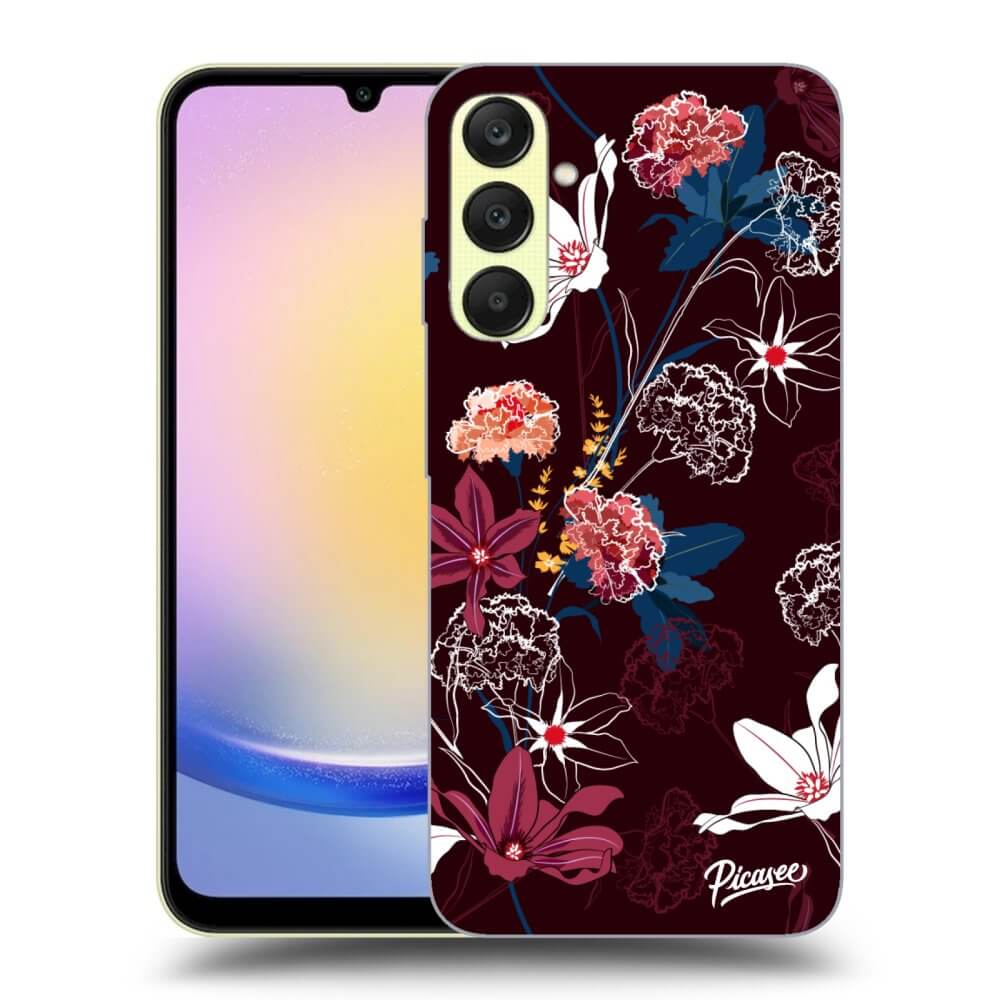 Samsung Galaxy A25 A256B 5G Hülle - Transparentes Silikon - Dark Meadow