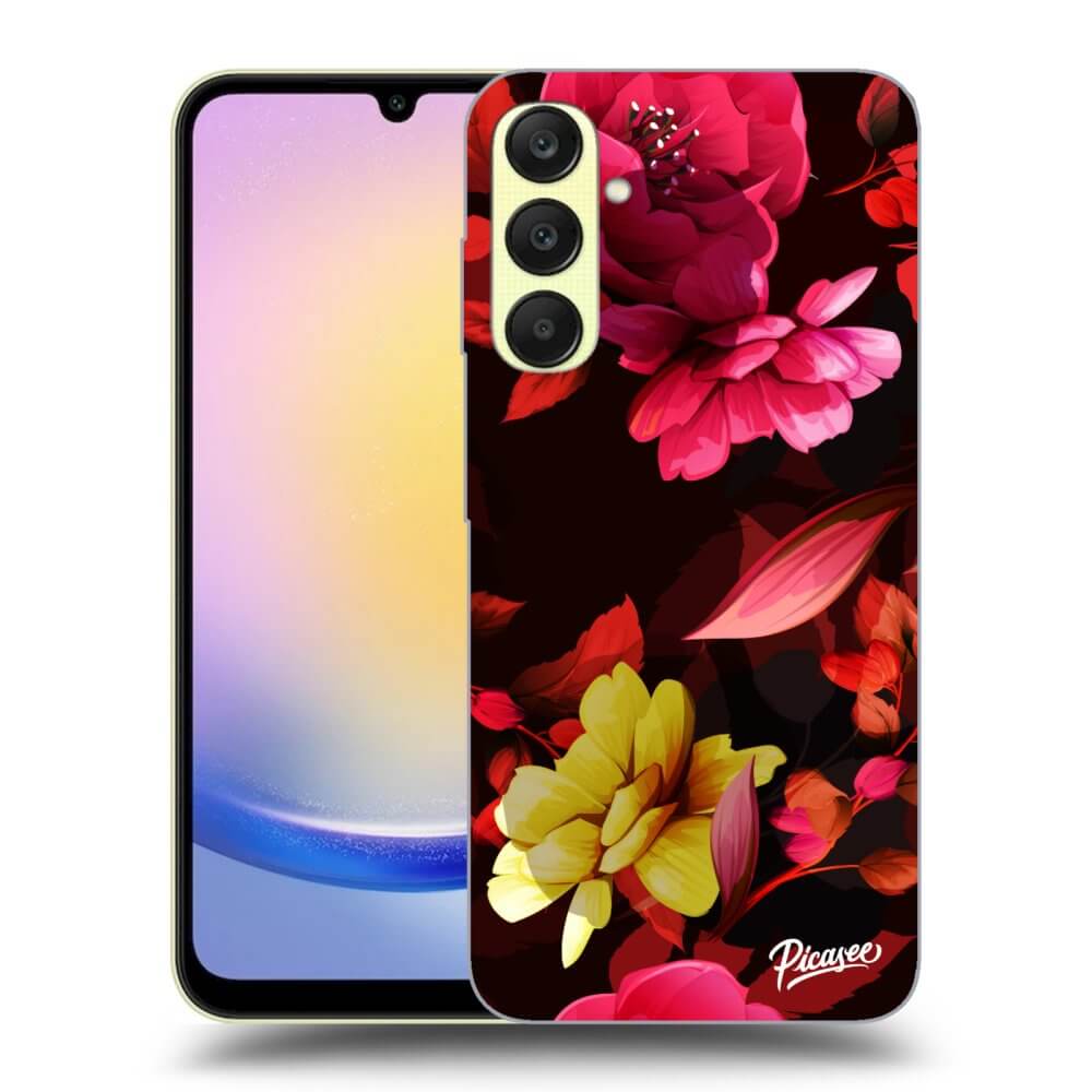 Samsung Galaxy A25 A256B 5G Hülle - Transparentes Silikon - Dark Peonny