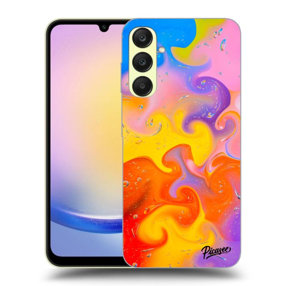 Samsung Galaxy A25 A256B 5G Hülle - Schwarzes Silikon - Bubbles