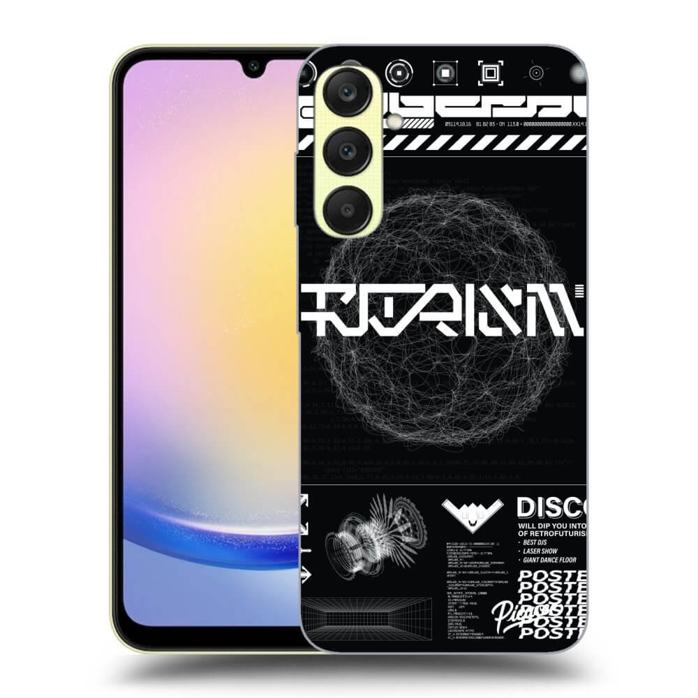 Samsung Galaxy A25 A256B 5G Hülle - Transparentes Silikon - BLACK DISCO