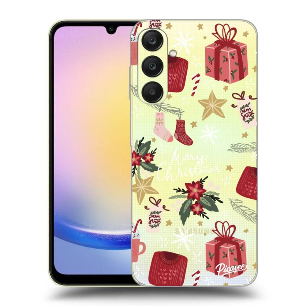 Samsung Galaxy A25 A256B 5G Hülle - Transparentes Silikon - Christmas