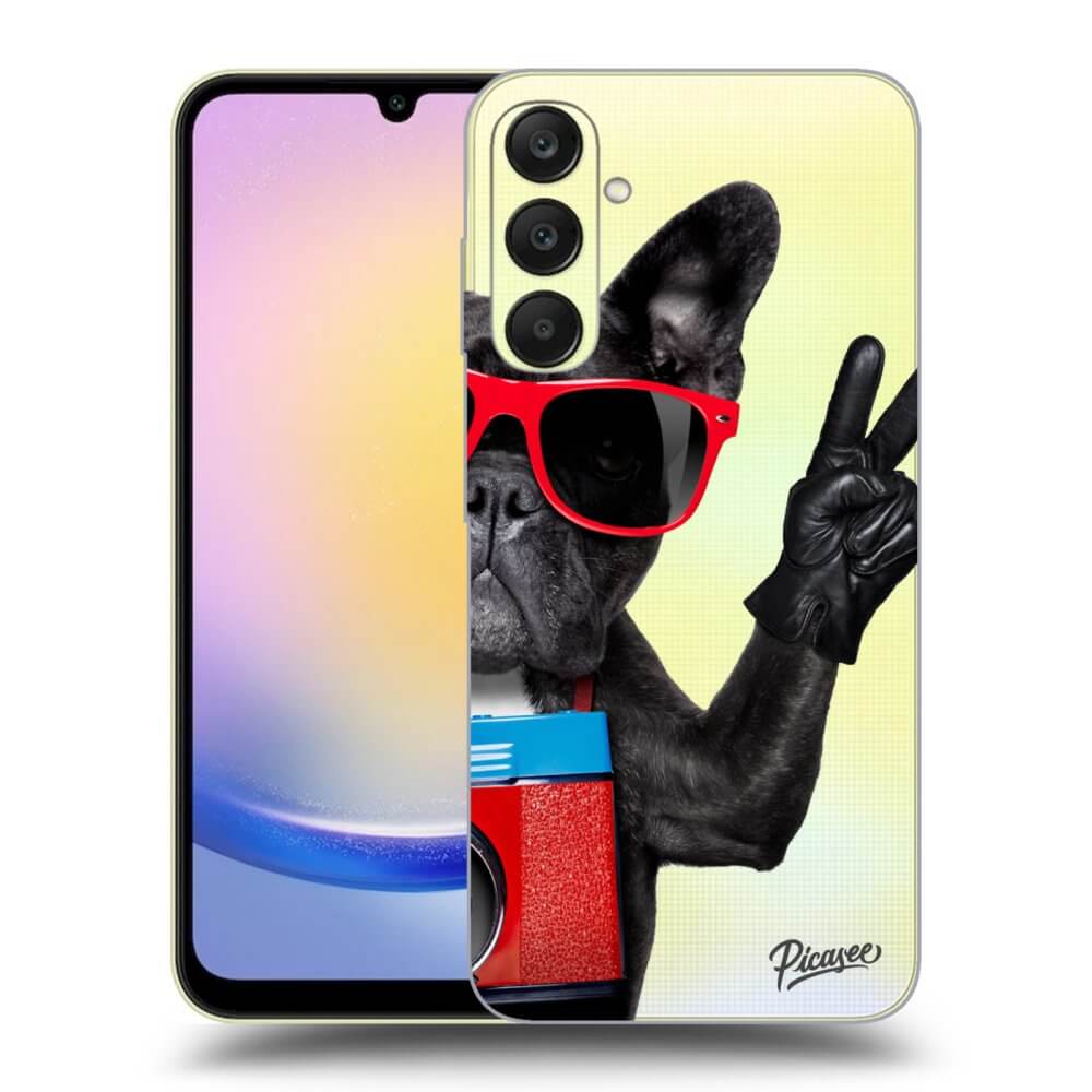 Samsung Galaxy A25 A256B 5G Hülle - Transparentes Silikon - Französische Bulldogge