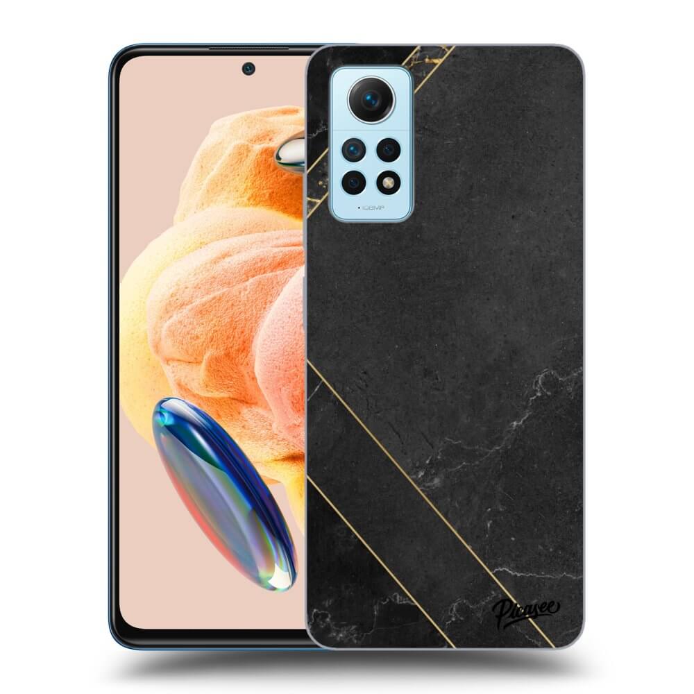 Xiaomi Redmi Note 12 Pro 4G Hülle - Schwarzes Silikon - Black Tile