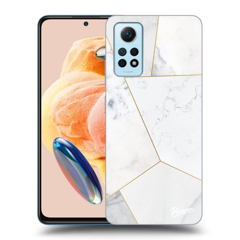 Xiaomi Redmi Note 12 Pro 4G Hülle - Transparentes Silikon - White Tile