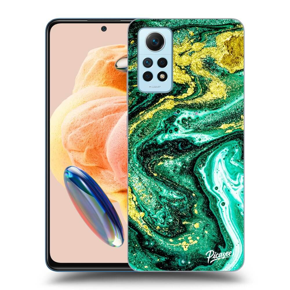 Xiaomi Redmi Note 12 Pro 4G Hülle - Schwarzes Silikon - Green Gold