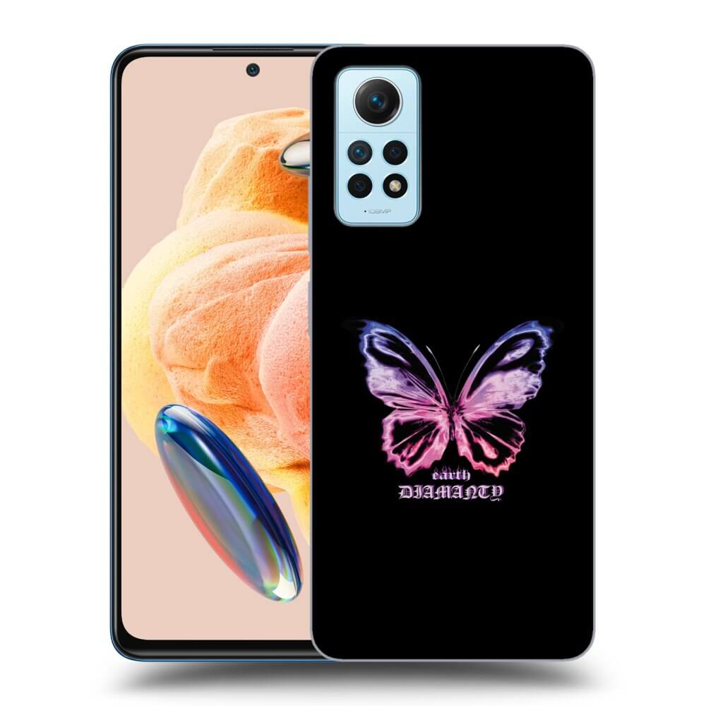 Xiaomi Redmi Note 12 Pro 4G Hülle - Schwarzes Silikon - Diamanty Purple