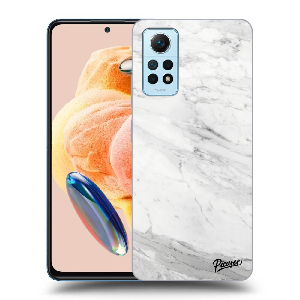 Xiaomi Redmi Note 12 Pro 4G Hülle - Schwarzes Silikon - White Marble