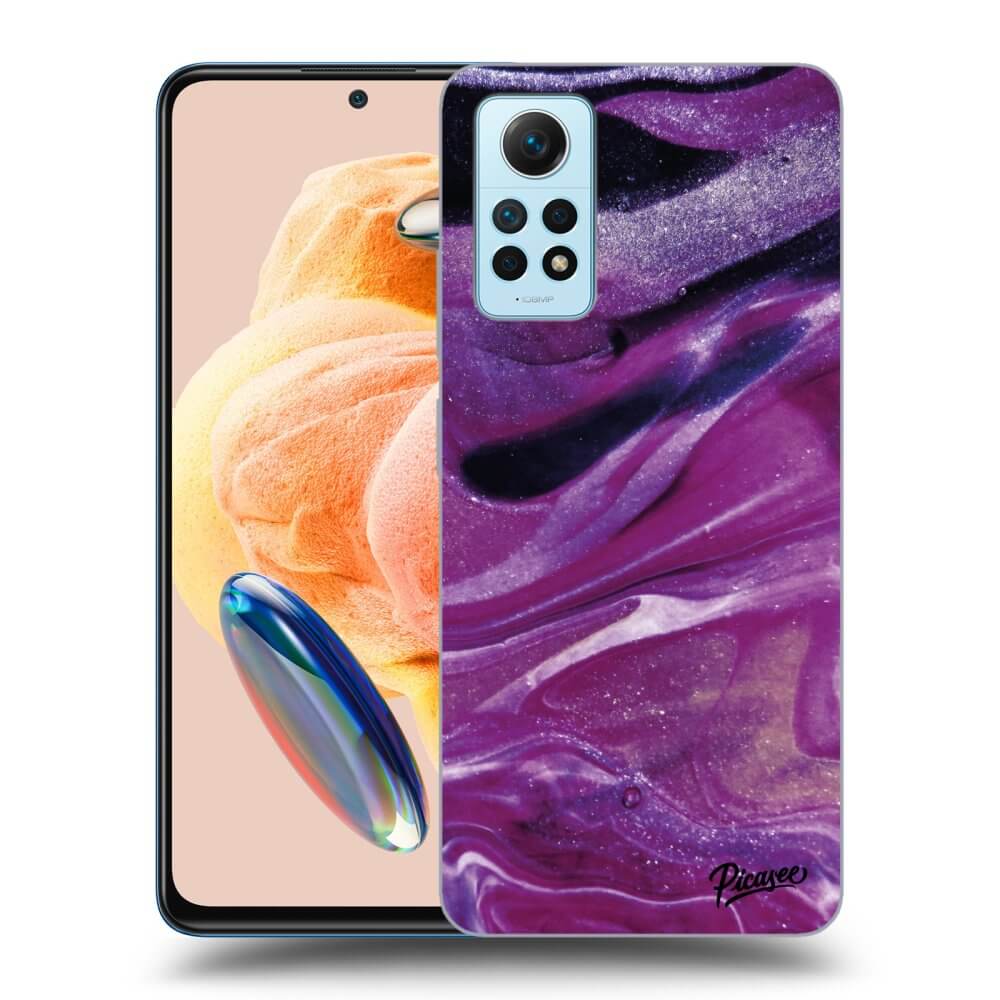 Xiaomi Redmi Note 12 Pro 4G Hülle - Schwarzes Silikon - Purple Glitter