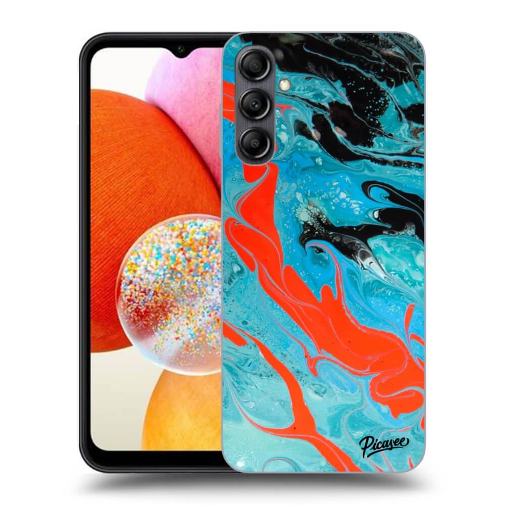 Samsung Galaxy A15 A156B 5G Hülle - Transparentes Silikon - Blue Magma