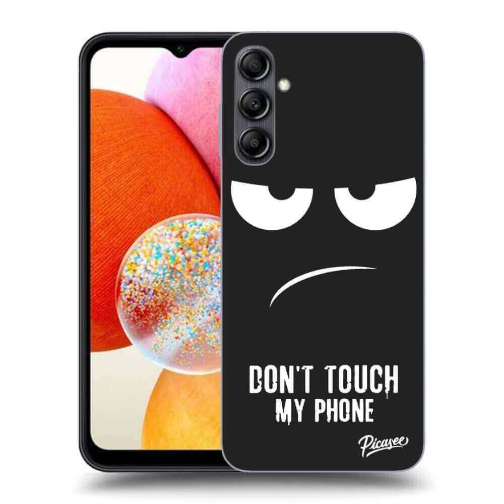 Samsung Galaxy A15 A156B 5G Hülle - Schwarzes Silikon - Don't Touch My Phone