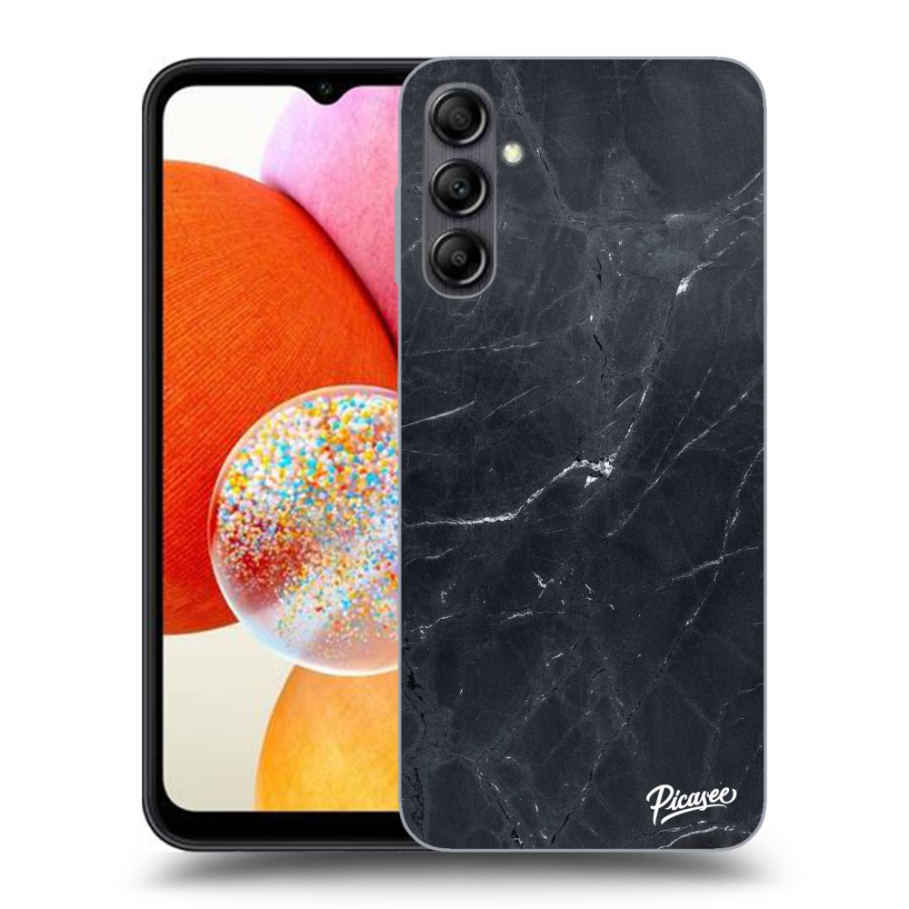 Samsung Galaxy A15 A156B 5G Hülle - Schwarzes Silikon - Black Marble