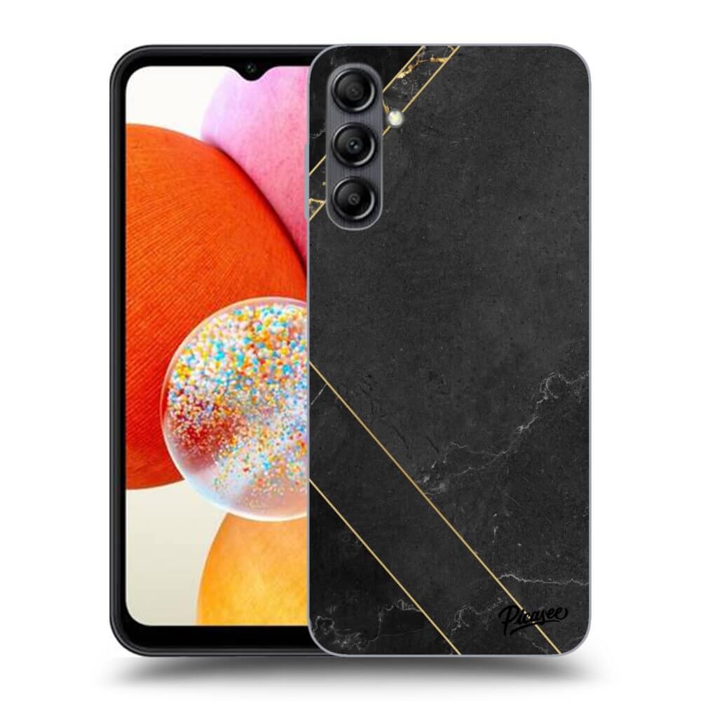 Samsung Galaxy A15 A155F 4G Hülle - Schwarzes Silikon - Black Tile