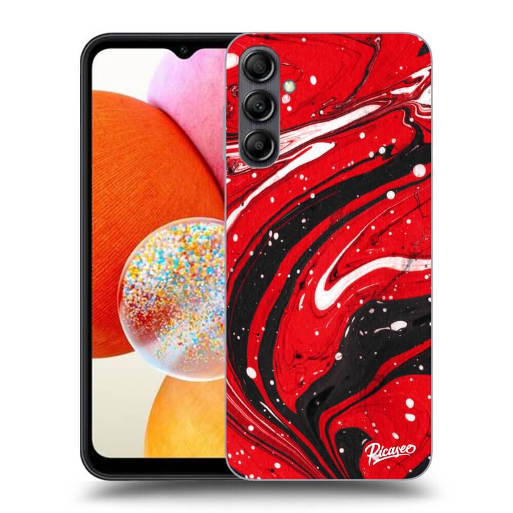 Samsung Galaxy A15 A155F 4G Hülle - Transparentes Silikon - Red Black