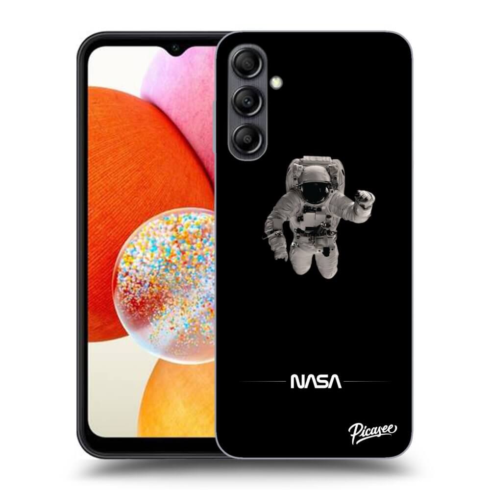 Samsung Galaxy A15 A155F 4G Hülle - Schwarzes Silikon - Astronaut Minimal