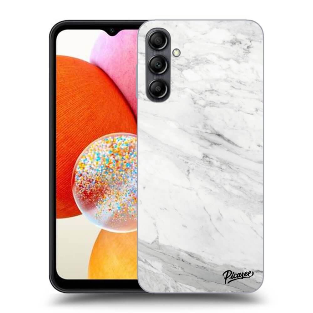 Samsung Galaxy A15 A155F 4G Hülle - Transparentes Silikon - White Marble