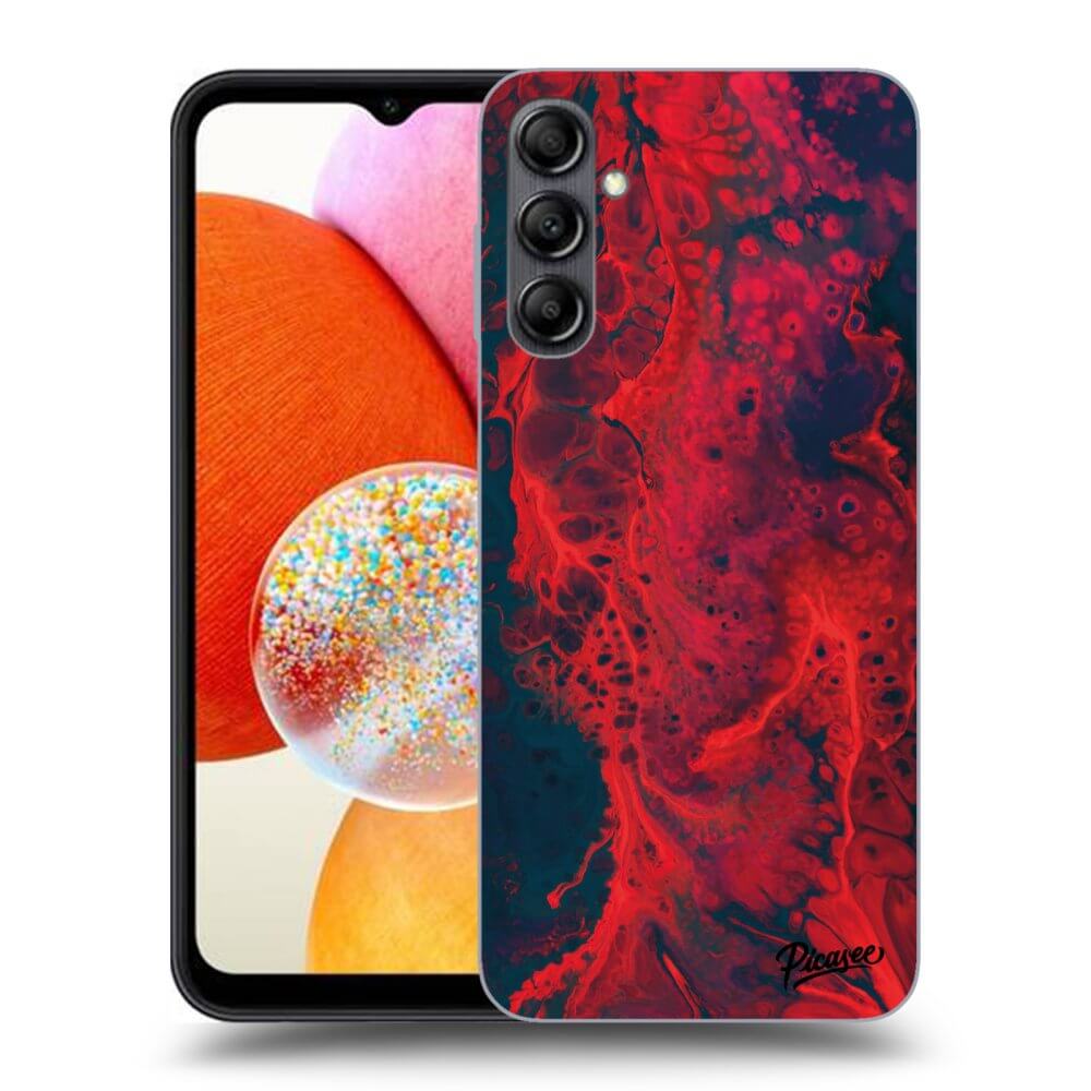 Samsung Galaxy A15 A155F 4G Hülle - Schwarzes Silikon - Organic Red