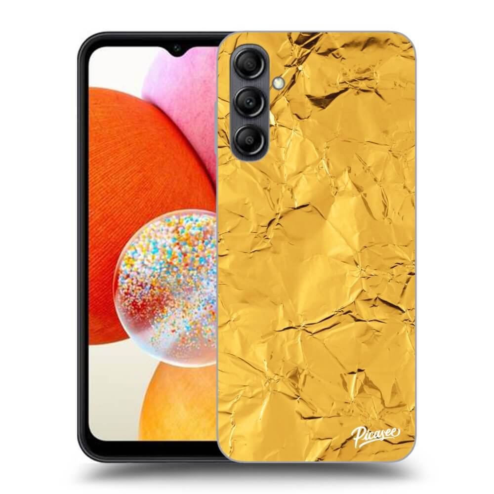 Samsung Galaxy A15 A155F 4G Hülle - Transparentes Silikon - Gold