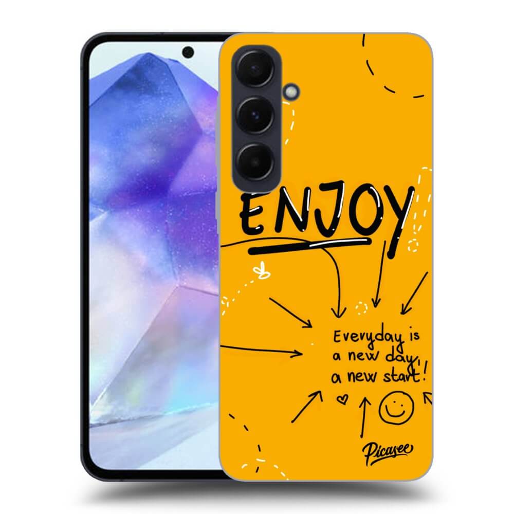 Samsung Galaxy A55 5G A556B Hülle - Transparentes Silikon - Enjoy