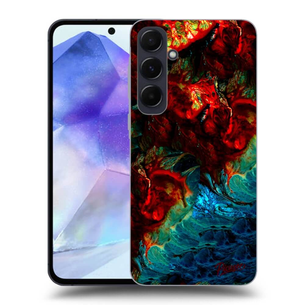 Samsung Galaxy A55 5G A556B Hülle - Schwarzes Silikon - Universe