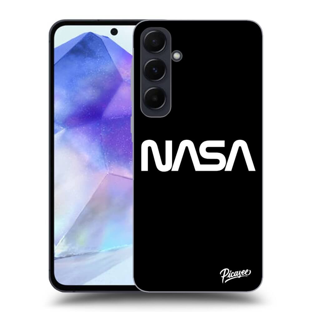 Samsung Galaxy A55 5G A556B Hülle - Schwarzes Silikon - NASA Basic