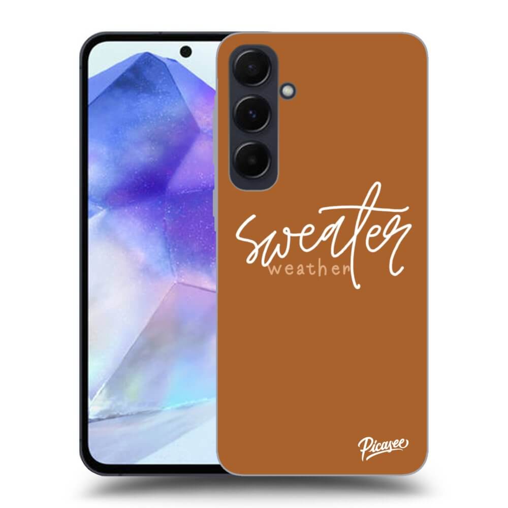 Samsung Galaxy A55 5G A556B Hülle - Transparentes Silikon - Sweater Weather