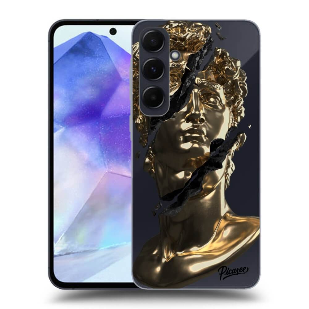 Samsung Galaxy A55 5G A556B Hülle - Transparentes Silikon - Golder