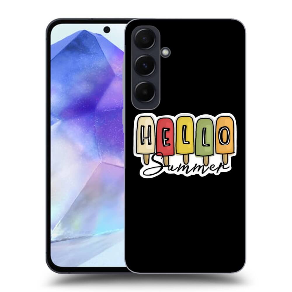 Samsung Galaxy A55 5G A556B Hülle - Schwarzes Silikon - Ice Cream