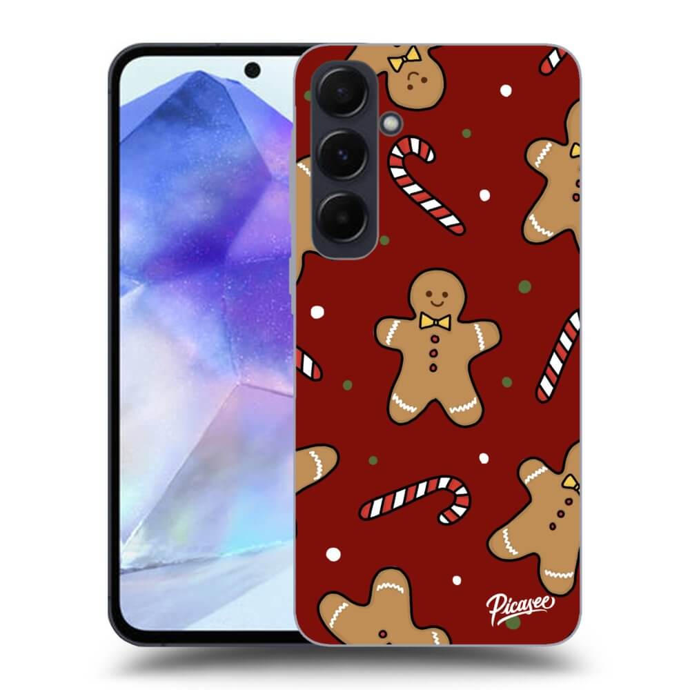 Samsung Galaxy A55 5G A556B Hülle - Schwarzes Silikon - Gingerbread 2