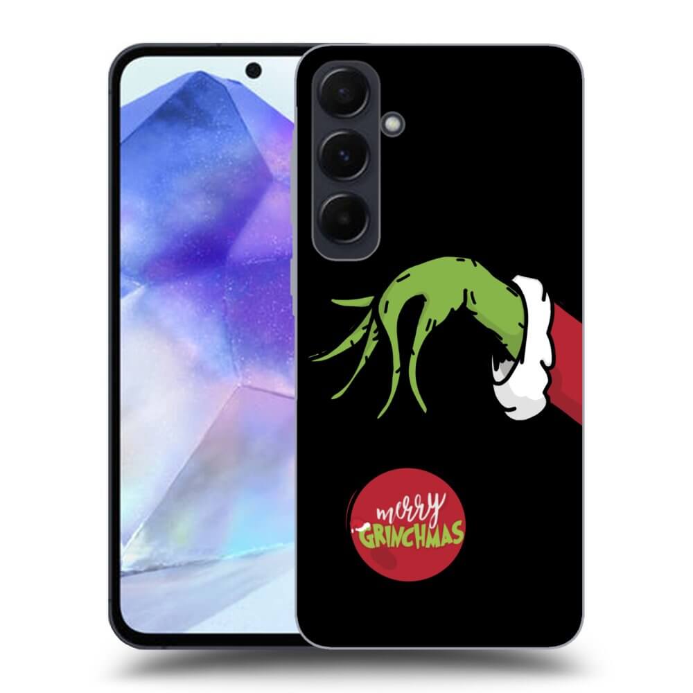 Samsung Galaxy A55 5G A556B Hülle - Schwarzes Silikon - Grinch