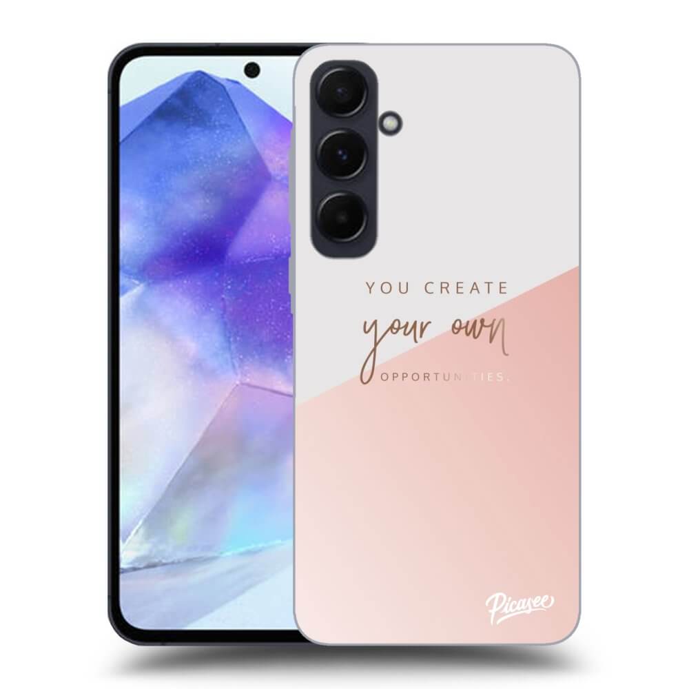 Samsung Galaxy A55 5G A556B Hülle - Schwarzes Silikon - You Create Your Own Opportunities